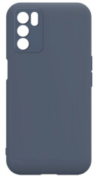 Husa din silicon compatibila cu Oppo A16S silk touch interior din catifea Albastru inchis 
