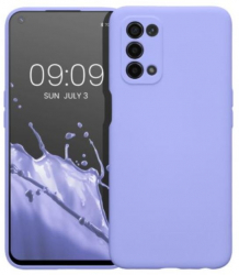 Husa din silicon compatibila cu Oppo A74 5G / A54 5G silk touch interior din catifea Mov 