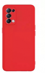 Husa din silicon compatibila cu Oppo Reno 5 5G silk touch interior din catifea Rosu