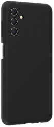 Husa din silicon compatibila cu Samsung Galaxy A04S silk touch interior din catifea Negru 