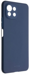 Husa din silicon compatibila cu Xiaomi Mi 11T Lite silk touch interior din catifea Albastru inchis 