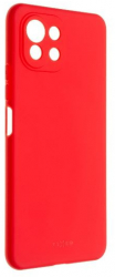Husa din silicon compatibila cu Xiaomi Mi 11T Lite silk touch interior din catifea Rosu 