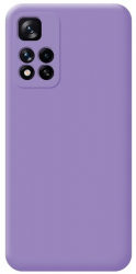 Husa din silicon compatibila cu Xiaomi Redmi 10 silk touch interior din catifea Mov 