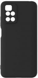 Husa din silicon compatibila cu Xiaomi Redmi 10 silk touch interior din catifea Negru 