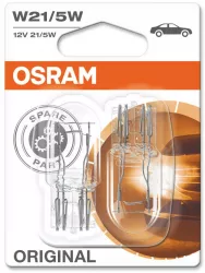 Set 2 Becuri 12V W21/5W Original Osram
