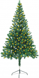 Brad de Craciun artificial cu LED-uri and suport 150 cm 380 ramuri 