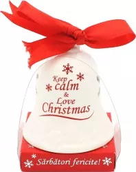 Clopotel decorativ Keep calm and love Christmas 