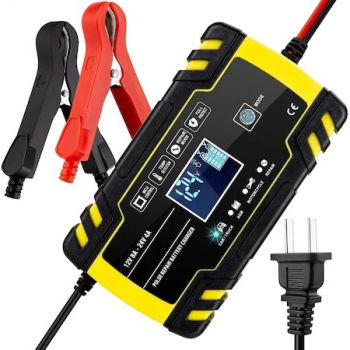 Editeaza ofertele Redresor smart acumulatori camioane -auto - moto 12V cu 8Amp / 24V 4Amp funtie incarcare baterie auto moto portabil Galben