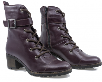 Ghete dama Mius-MIU-103 casual piele naturala visiniu 36 