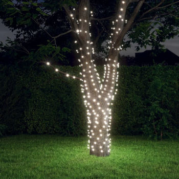 Instalatie solara lumini 5x200 LED alb rece interior/exterior 