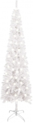 Brad de Craciun subtire cu LED-uri alb 150 cm 