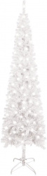 Brad de Craciun subtire cu LED-uri alb 210 cm 
