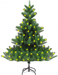 Brad artificial de Craciun Nordmann cu LED-uri verde 180 cm 
