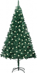 Brad de Craciun artificial LED and ramuri groase verde 120 cm 