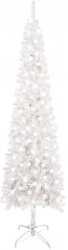 Brad de Craciun subtire cu LED-uri alb 240 cm 