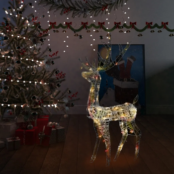 Decoratiune de Craciun ren 140 LED-uri colorat 128 cm acril 