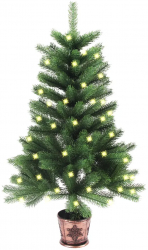 Set pom de Craciun artificial cu LED-uri verde 65 cm 