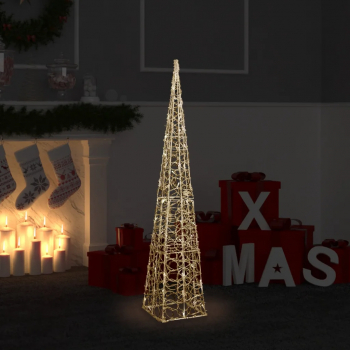 Con de lumina cu LED decorativ alb cald 120 cm acril 