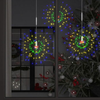 Lampi cu artificii de Craciun 2 buc. 280 LED multicolor 20 cm 