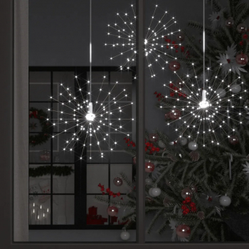 Lampi cu artificii de Craciun 4 buc. 560 LED alb rece 20 cm 