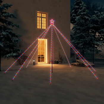 Lumini brad de Craciun 576 LED-uri colorat 3 6 m int./ext. 