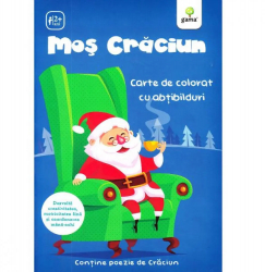 Mos Craciun.Carte de colorat cu abtibilduri/ Activitatile mele de Craciun 