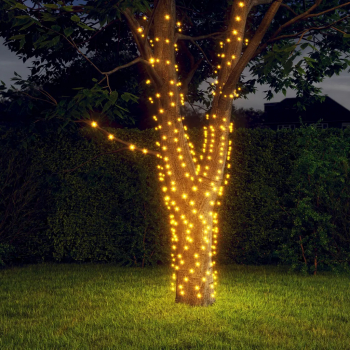 Perdea Lumini solare feerice 2 buc 2x200 LED alb cald interior exterior 