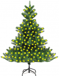 Brad artificial de Craciun Nordmann cu LED-uri verde 240 cm 