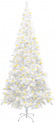 Brad de Craciun artificial cu LED-uri L alb 240 cm 