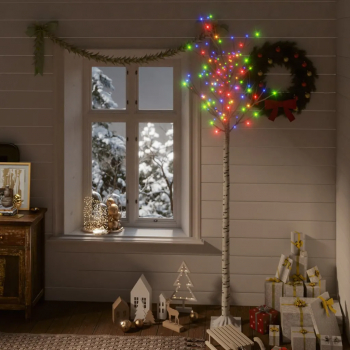 Pom Craciun 200 LED-uri colorat 2 2 m salcie interior/exterior 