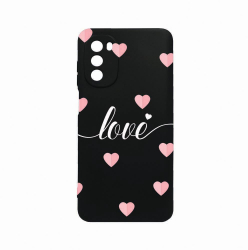 Husa Silicon Compatibila Cu Motorola Moto Edge 30 Love Flying Hearts prot camera Negru c-B 85 