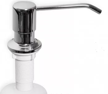 Dispenser dozator chiuveta bucatarie incastrabil pentru sapun lichid finisaj cromat 400 ml 