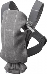 BabyBjorn - Marsupiu anatomic Mini cu pozitii multiple de purtare Dark Grey 3D Jersey 