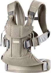 BabyBjorn - Marsupiu anatomic One Air - Greige 3D Mesh 