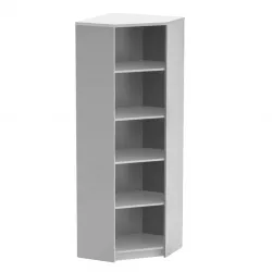 Biblioteca de colt din mdf alb JOHAN 63x63x186 cm 