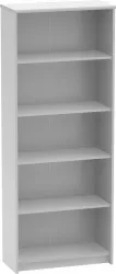 Biblioteca din mdf alb Johan 73x34x186 cm 