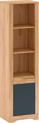 Biblioteca mdf stejar craft auriu si gri Fidel 54.7x42x200.5 cm 