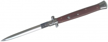 Briceag automat IdeallStore Italian Blade model stiletto otel inoxidabil 33 cm husa inclusa maro 