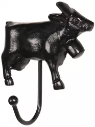 Cuier de perete din fier negru 14 cm x 14 cm x 5 h 