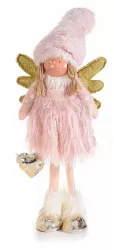 Figurina Inger Girl din portelan si picioare textil 20x9x31 cm 