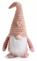 Figurina Mos Craciun roz 18x13x41 cm 