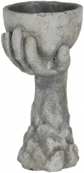Ghiveci din ceramica maro 18 cm x 16 cm x 36 h 