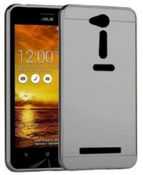 Husa Bumper Aluminiu Mirror Gri Iberry Pentru Asus ZenFone GO 4 5 Inch ZC451TG 