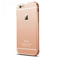 Husa Bumper Aluminiu Mirror I-berry Pentru Iphone 6 6s Plus Gold Rose 