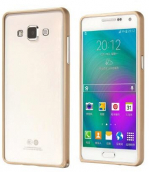 Husa Bumper Aluminiu Pentru Samsung Galaxy J1 J100 Auriu 