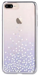 Husa Carcasa Comma Polka 360 Cristale Swarovski Pentru Iphone 6 Plus 6S Plus/Albastra 