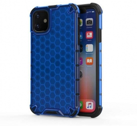Husa Compatibila cu Apple iPhone 11 - iberry HoneyComb Albastru 