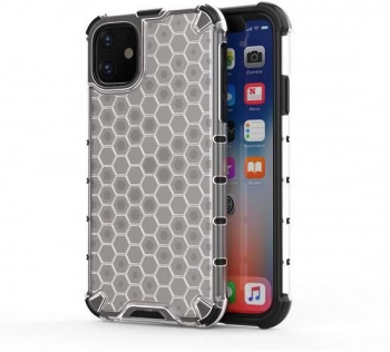 Husa Compatibila cu Apple iPhone 11 - iberry HoneyComb Transparent 