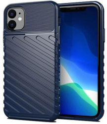 Husa Compatibila cu Apple iPhone 11 - iberry Thunder TPU Flexibil Albastru 