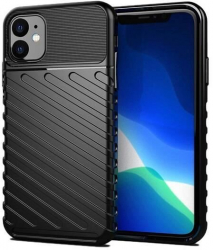 Husa Compatibila cu Apple iPhone 11 - iberry Thunder TPU Flexibil Negru 
